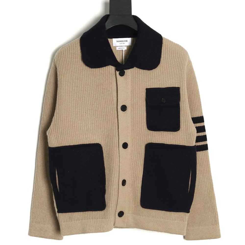 Thom Browne Heavy Wool Jacket TSK1,Thom Browne Jacket,Jacket,APPAREL