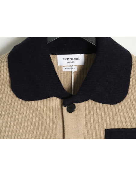 Thom Browne Heavy Wool Jacket TSK1,Thom Browne Jacket,Jacket,APPAREL