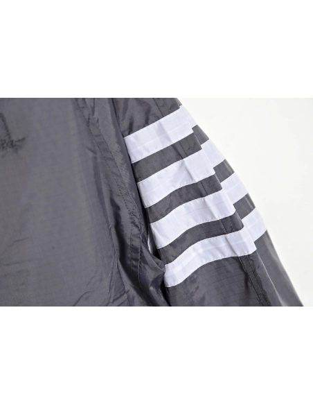 Thom Browne Hooded Four Bar Mesh Windbreaker Jacket,Thom Browne Jacket,Jacket,APPAREL