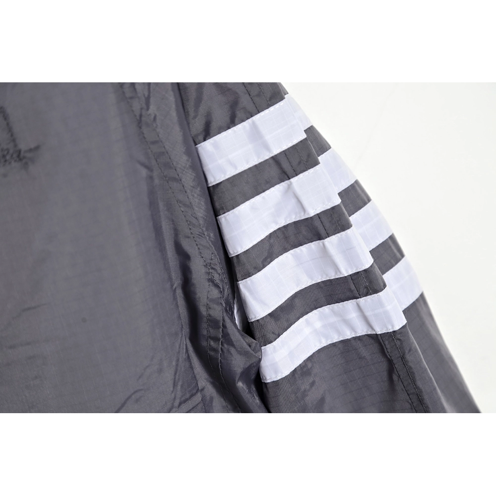 Thom Browne Hooded Four Bar Mesh Windbreaker Jacket,Thom Browne Jacket,Jacket,APPAREL