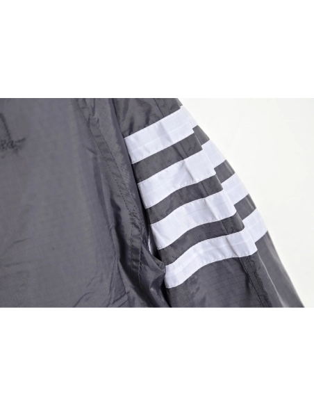 Thom Browne Hooded Four Bar Mesh Windbreaker Jacket,Thom Browne Jacket,Jacket,APPAREL