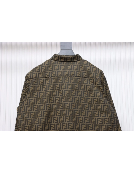 Fendi FF print longsleeved shirt jacket TSK1,Fendi Jacket,Jacket,APPAREL