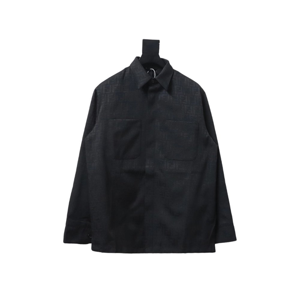 Fendi FF print longsleeved shirt jacket,Fendi Jacket,Jacket,APPAREL