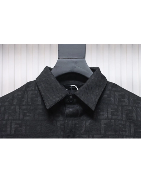 Fendi FF print longsleeved shirt jacket,Fendi Jacket,Jacket,APPAREL