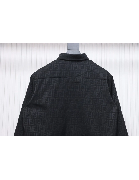 Fendi FF print longsleeved shirt jacket,Fendi Jacket,Jacket,APPAREL