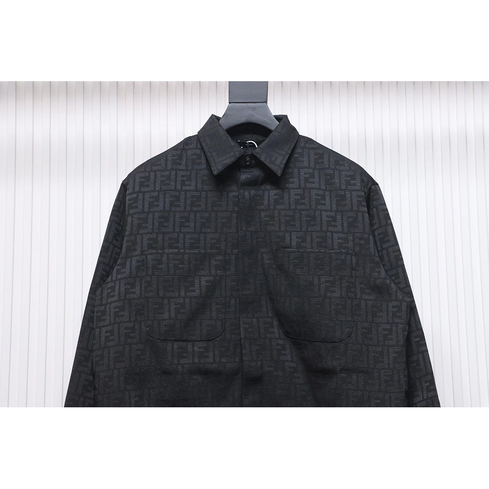 Fendi FF print longsleeved shirt jacket,Fendi Jacket,Jacket,APPAREL