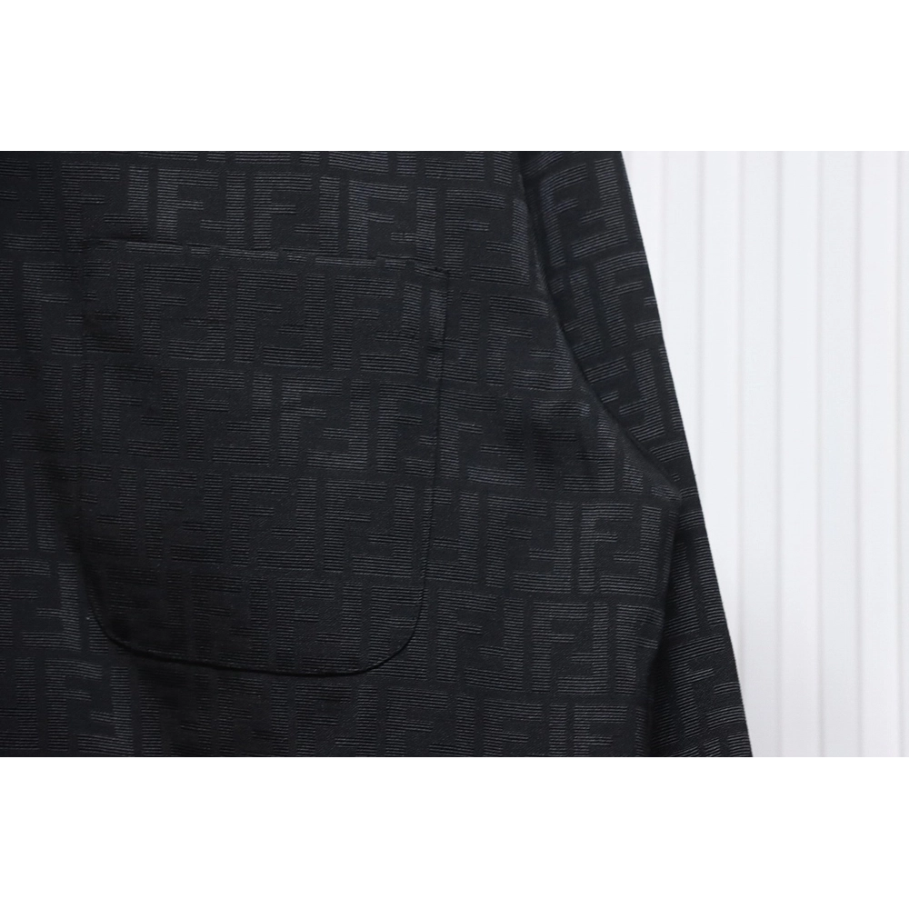Fendi FF print longsleeved shirt jacket,Fendi Jacket,Jacket,APPAREL