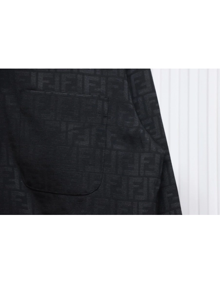 Fendi FF print longsleeved shirt jacket,Fendi Jacket,Jacket,APPAREL