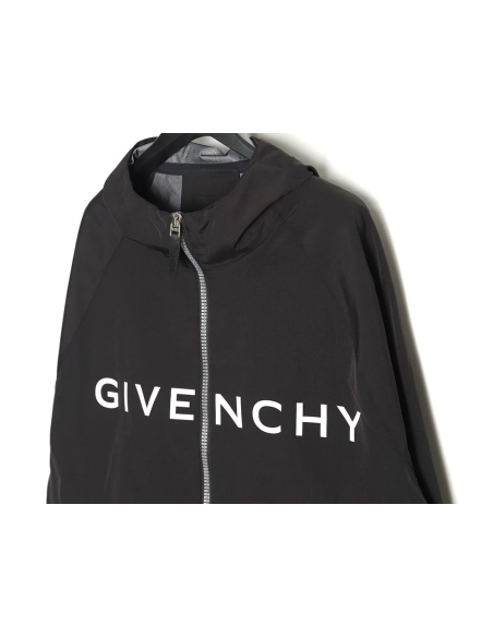 Givenchy Logo Zipup Hooded Jacket TSK1,Givenchy Jacket,Jacket,APPAREL