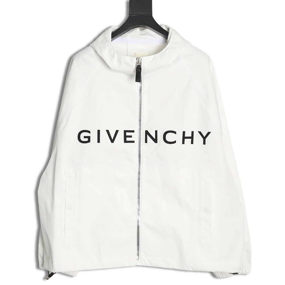 Givenchy Logo Zipup Hooded Jacket,Givenchy Jacket,Jacket,APPAREL