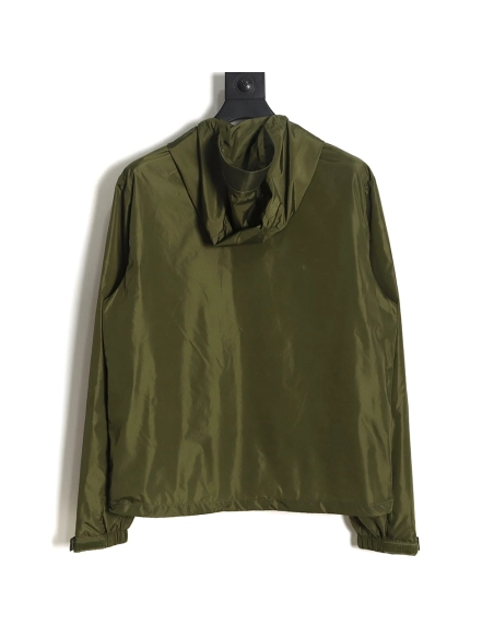 PRADA PRD 23SS nylon triangle logo hooded light jacket jacket,Prada Jacket,Jacket,APPAREL