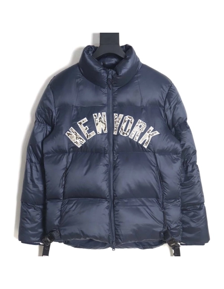 KITH MLB joint python pattern embroidered letter down jacket,MLB Jacket,Jacket,APPAREL