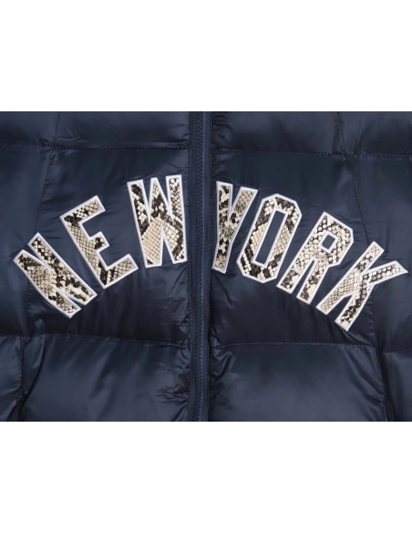 KITH MLB joint python pattern embroidered letter down jacket,MLB Jacket,Jacket,APPAREL