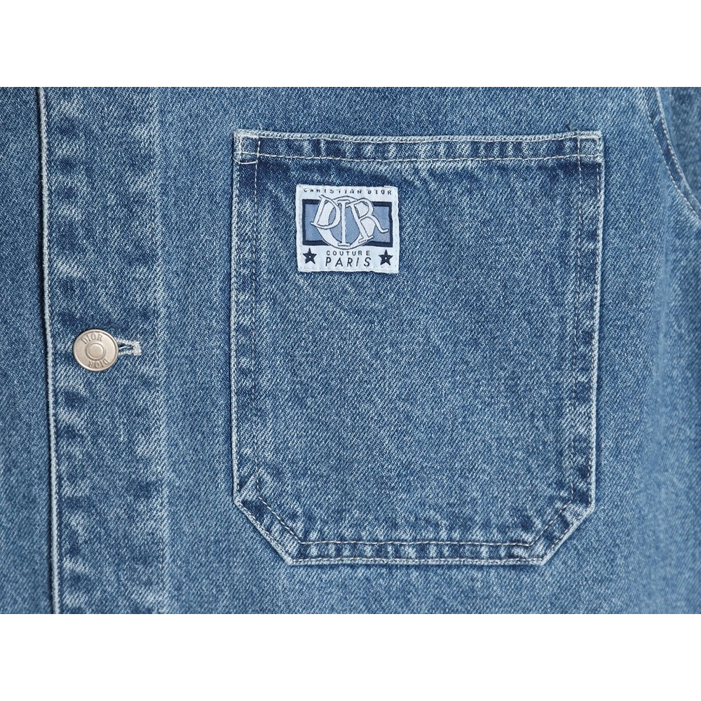 Dior cannage line denim workwear denim jacket,Dior Jacket,Jacket,APPAREL