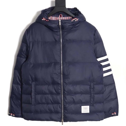 Thom Browne Thom Browne fourstripe short hooded down jacket,Thom Browne Jacket,Jacket,APPAREL