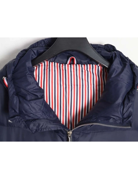 Thom Browne Thom Browne fourstripe short hooded down jacket,Thom Browne Jacket,Jacket,APPAREL