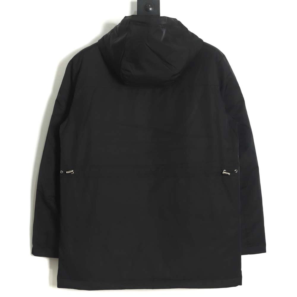 Loewe 22Fw leather label hooded midlength down jacket_CM_1,Loewe Jacket,Jacket,APPAREL