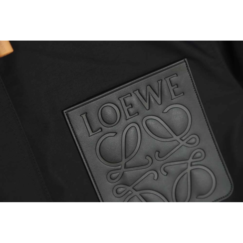 Loewe 22Fw leather label hooded midlength down jacket_CM_1,Loewe Jacket,Jacket,APPAREL