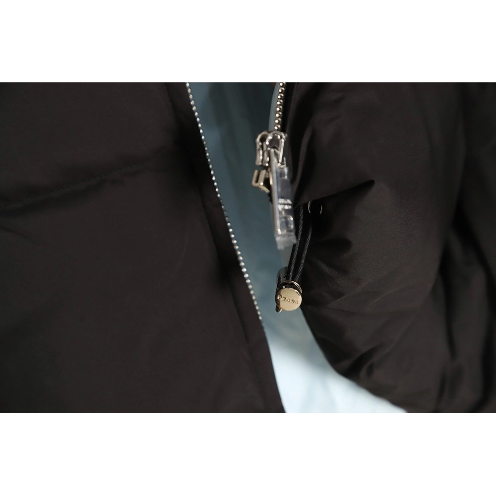 Prada inverted triangle stand collar short down jacket,Prada Jacket,Jacket,APPAREL