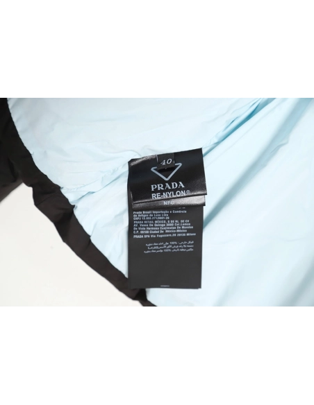 Prada inverted triangle stand collar short down jacket,Prada Jacket,Jacket,APPAREL