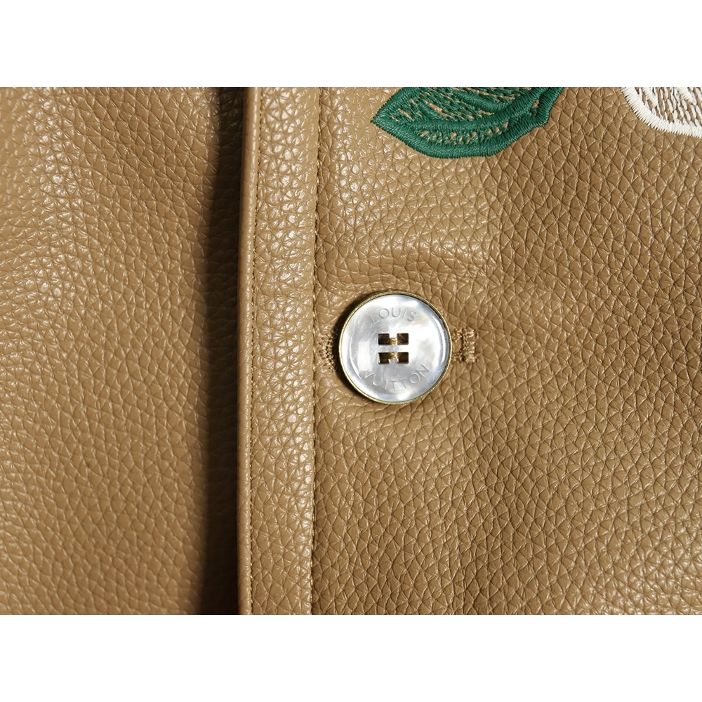 Louis Vuitton floral embroidered leather jacket,Louis Vuitton Jacket,Jacket,APPAREL