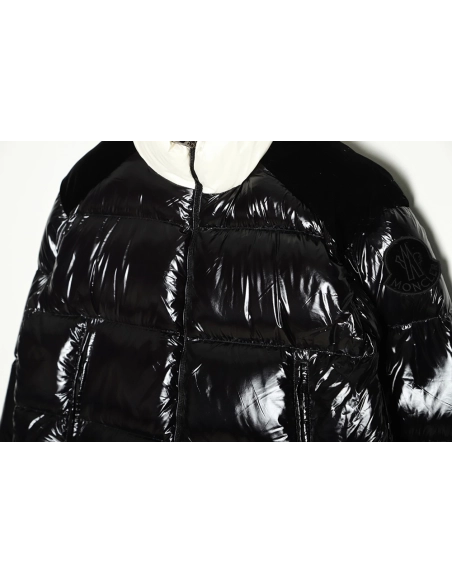 Moncler arm logo logo stand collar quilted short down jacket,Moncler Jacket,Jacket,APPAREL
