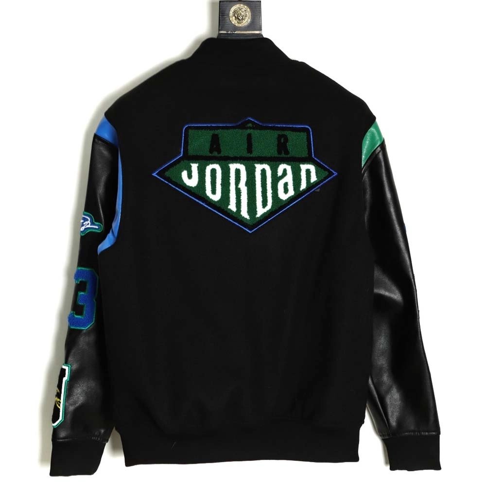 Air Jordan 21Fw cobranded terry embroidered logo baseball jacket,Air Jordan Jacket,Jacket,APPAREL