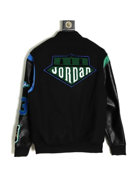 Air Jordan 21Fw cobranded terry embroidered logo baseball jacket,Air Jordan Jacket,Jacket,APPAREL
