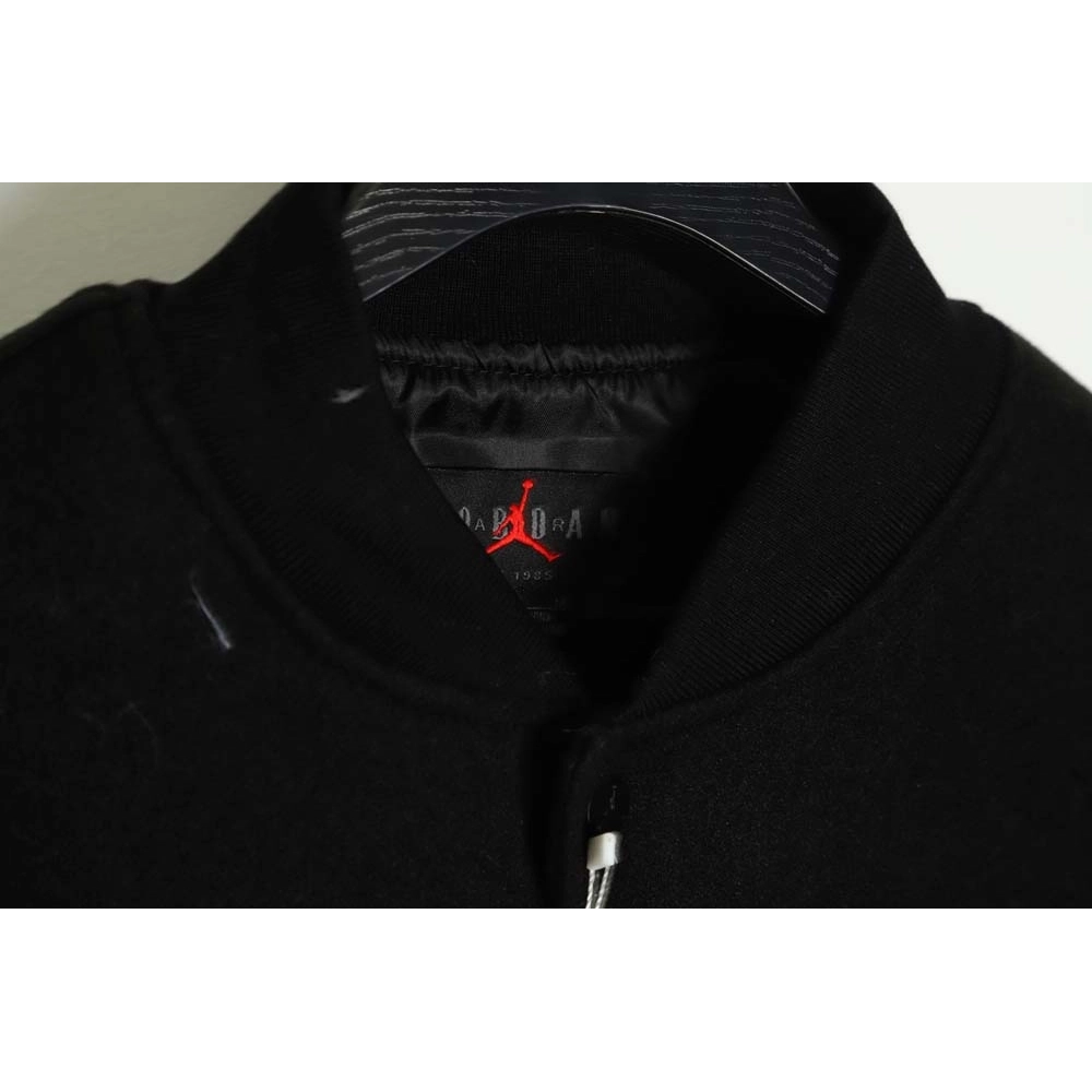 Air Jordan 21Fw cobranded terry embroidered logo baseball jacket,Air Jordan Jacket,Jacket,APPAREL