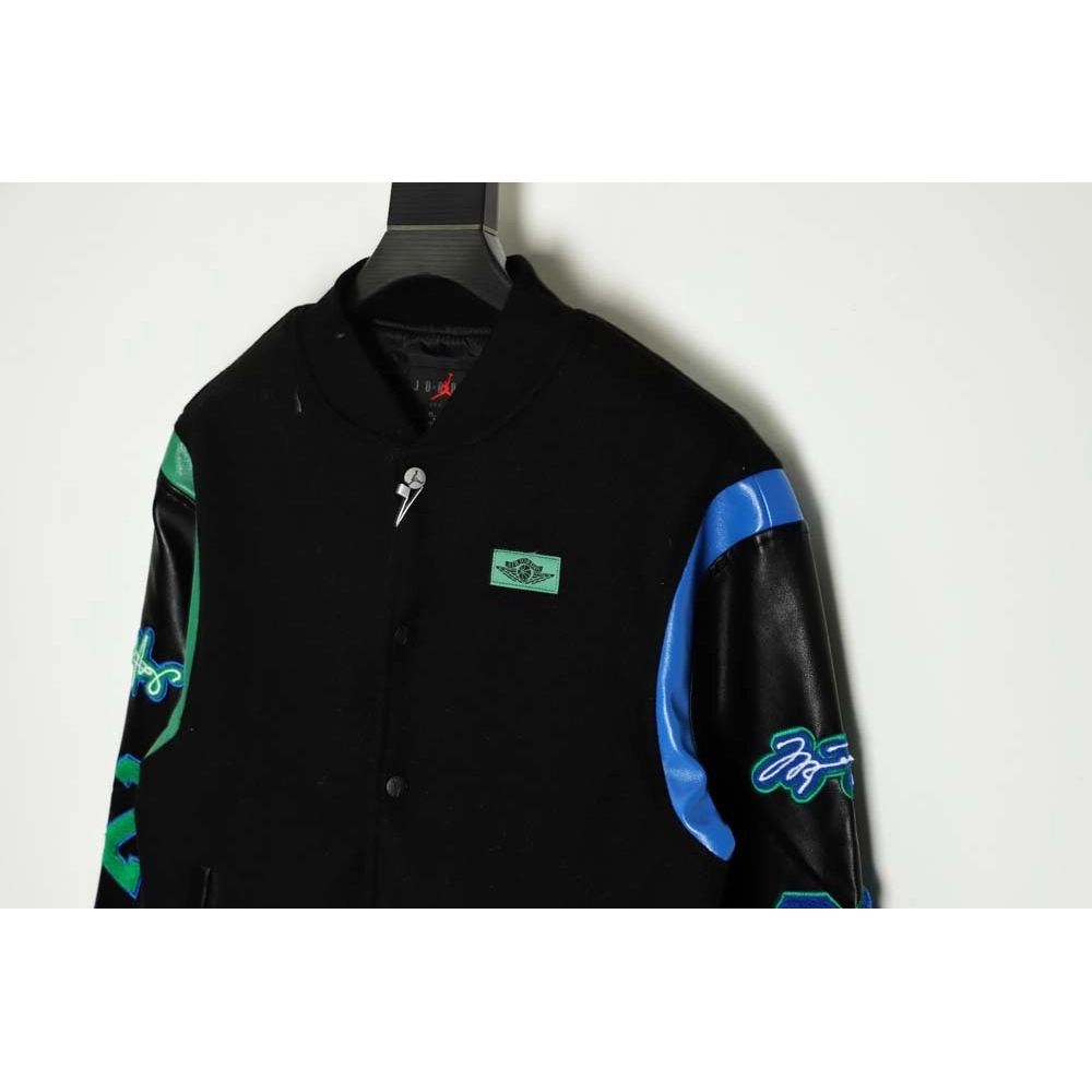 Air Jordan 21Fw cobranded terry embroidered logo baseball jacket,Air Jordan Jacket,Jacket,APPAREL