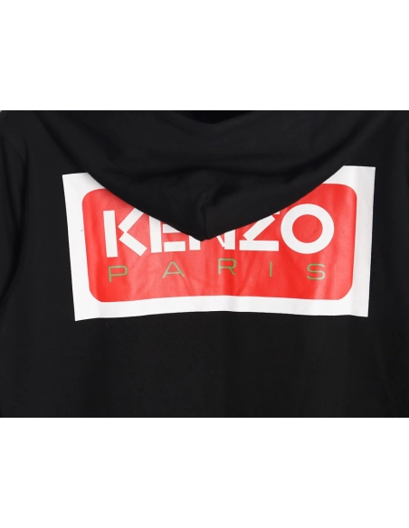 Kenzo square letter logo hooded zipup sweatshirt TSK1,Kenzo Hoodie,Hoodie,APPAREL