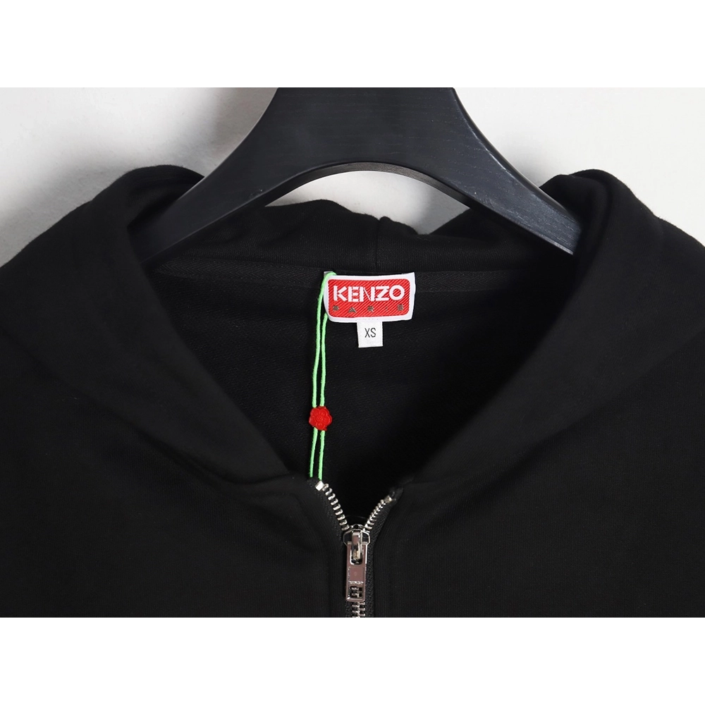 Kenzo square letter logo hooded zipup sweatshirt TSK1,Kenzo Hoodie,Hoodie,APPAREL