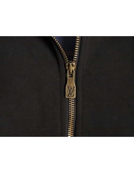 Louis Vuitton drawstring beaded hooded zipup sweatshirt,Louis Vuitton Hoodie,Hoodie,APPAREL