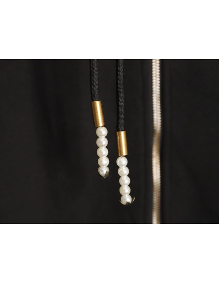 Louis Vuitton drawstring beaded hooded zipup sweatshirt,Louis Vuitton Hoodie,Hoodie,APPAREL