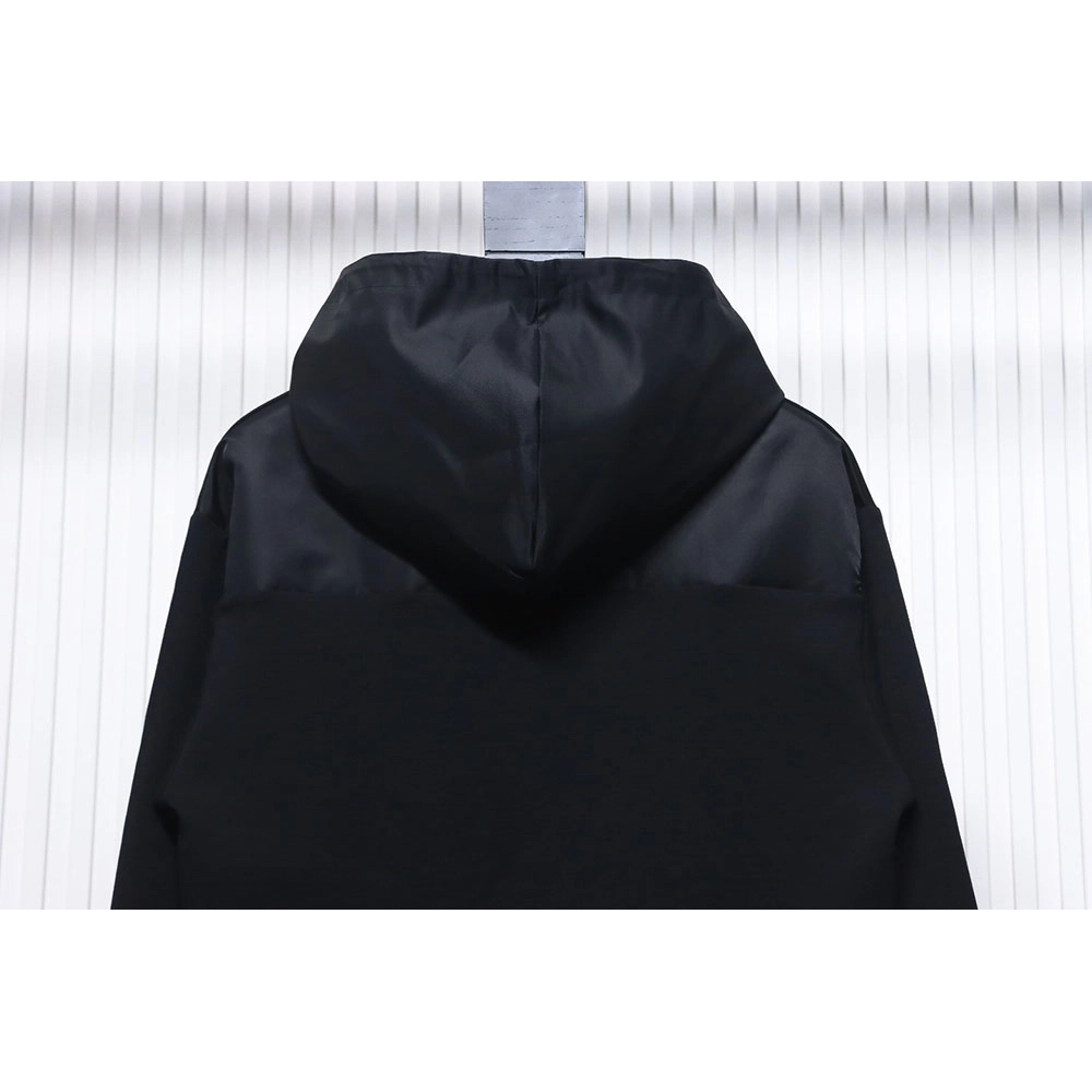 Prada panelled zipup crewneck sweatshirt,Prada Hoodie,Hoodie,APPAREL