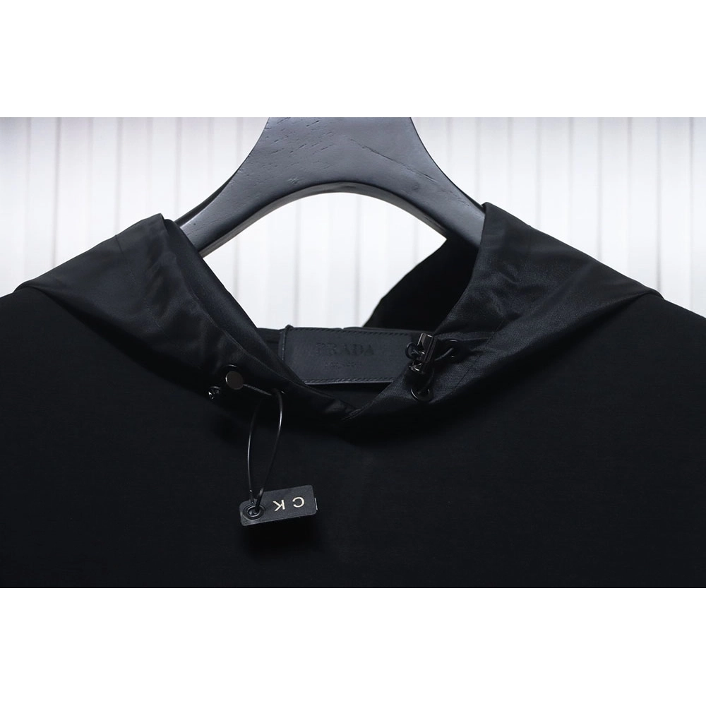 Prada panelled zipup crewneck sweatshirt,Prada Hoodie,Hoodie,APPAREL
