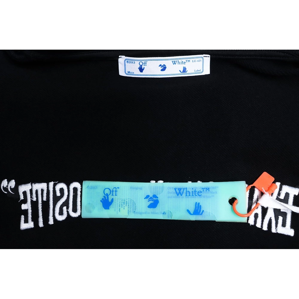 off white blue embroidered hooded sweatshirt letter hoodie,Off White Hoodie,Hoodie,APPAREL