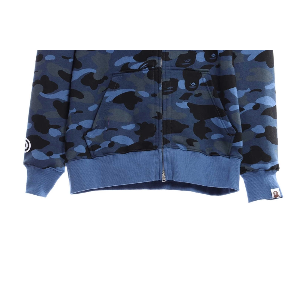 BAPE tiger embroidered zippered doublehooded hoodie,Bape Hoodie,Hoodie,APPAREL