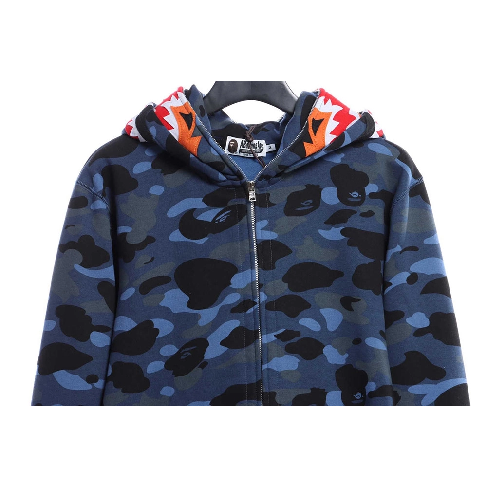 BAPE tiger embroidered zippered doublehooded hoodie,Bape Hoodie,Hoodie,APPAREL