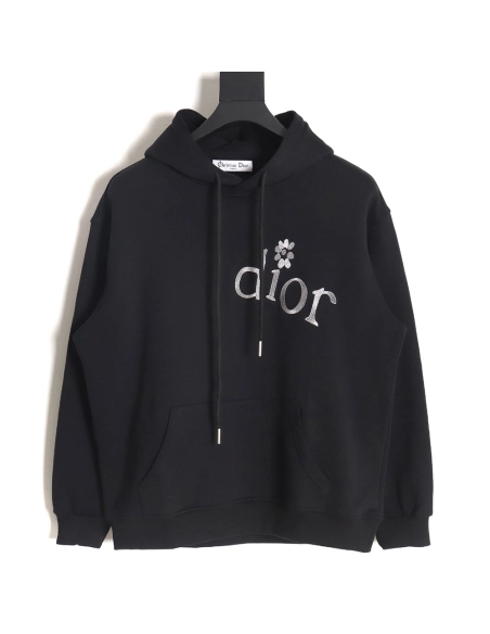 Dior 24SS small flower embroidered hooded sweatshirt,Dior Hoodie,Hoodie,APPAREL