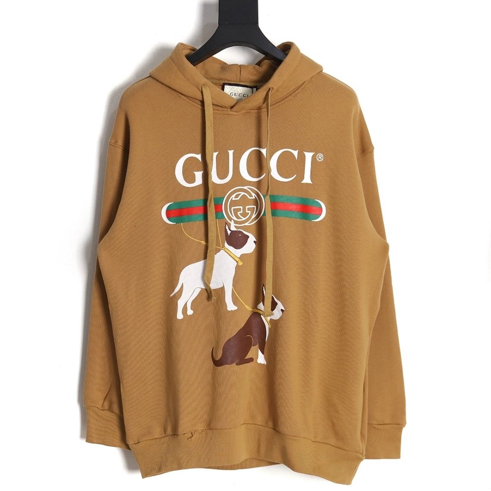 Gucci 23Fw puppy print hooded sweatshirt,Gucci Hoodie,Hoodie,APPAREL