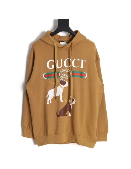 Gucci 23Fw puppy print hooded sweatshirt,Gucci Hoodie,Hoodie,APPAREL
