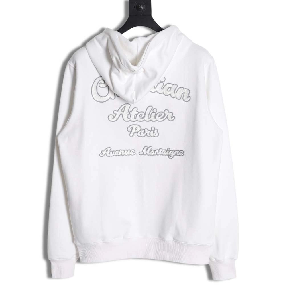 Dior 23Fw hooded sweatshirt with front and back signature letters embroidery,Dior Hoodie,Hoodie,APPAREL