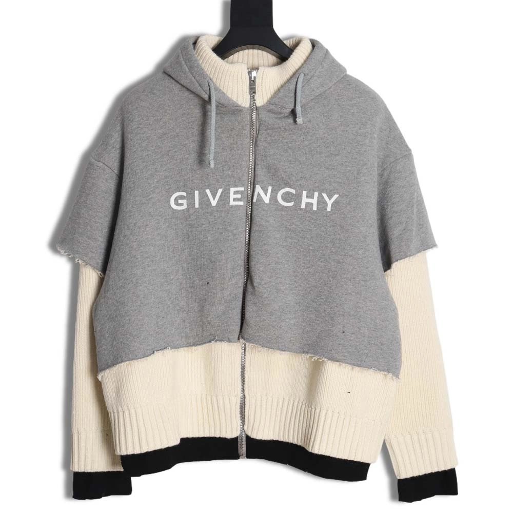 Givenchy GVC 23FW tiered zipper hooded sweatshirt,Givenchy Hoodie,Hoodie,APPAREL