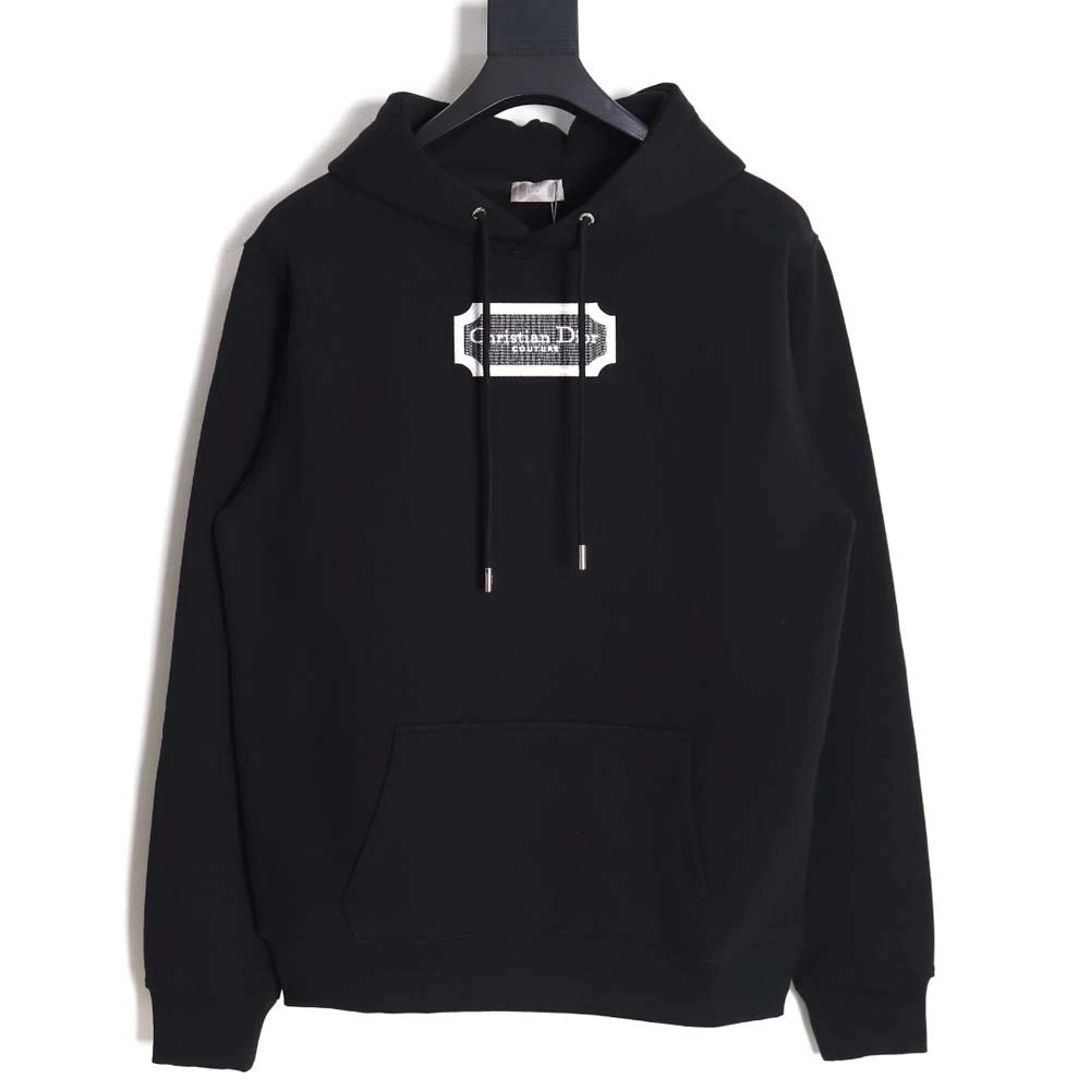 Dior 22Fw embroidered silver label hooded sweatshirt_CM_1,Dior Hoodie,Hoodie,APPAREL
