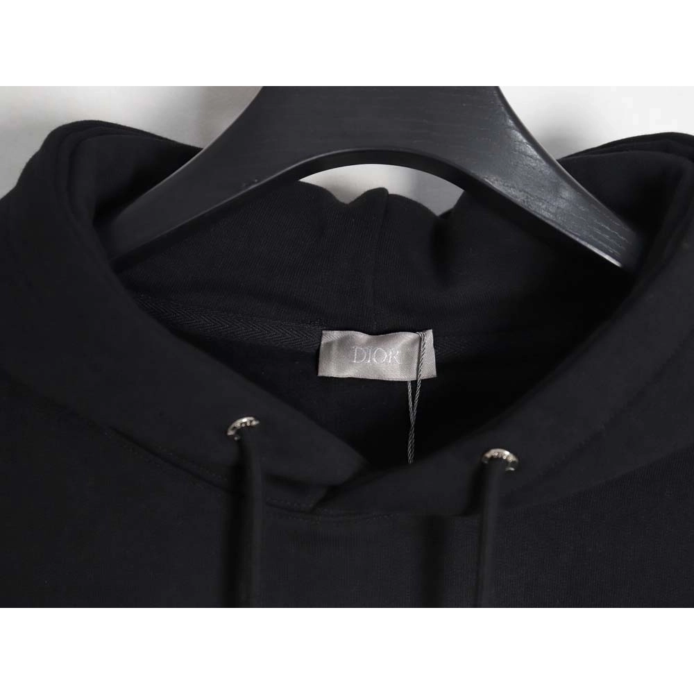 Dior 22Fw embroidered silver label hooded sweatshirt_CM_1,Dior Hoodie,Hoodie,APPAREL