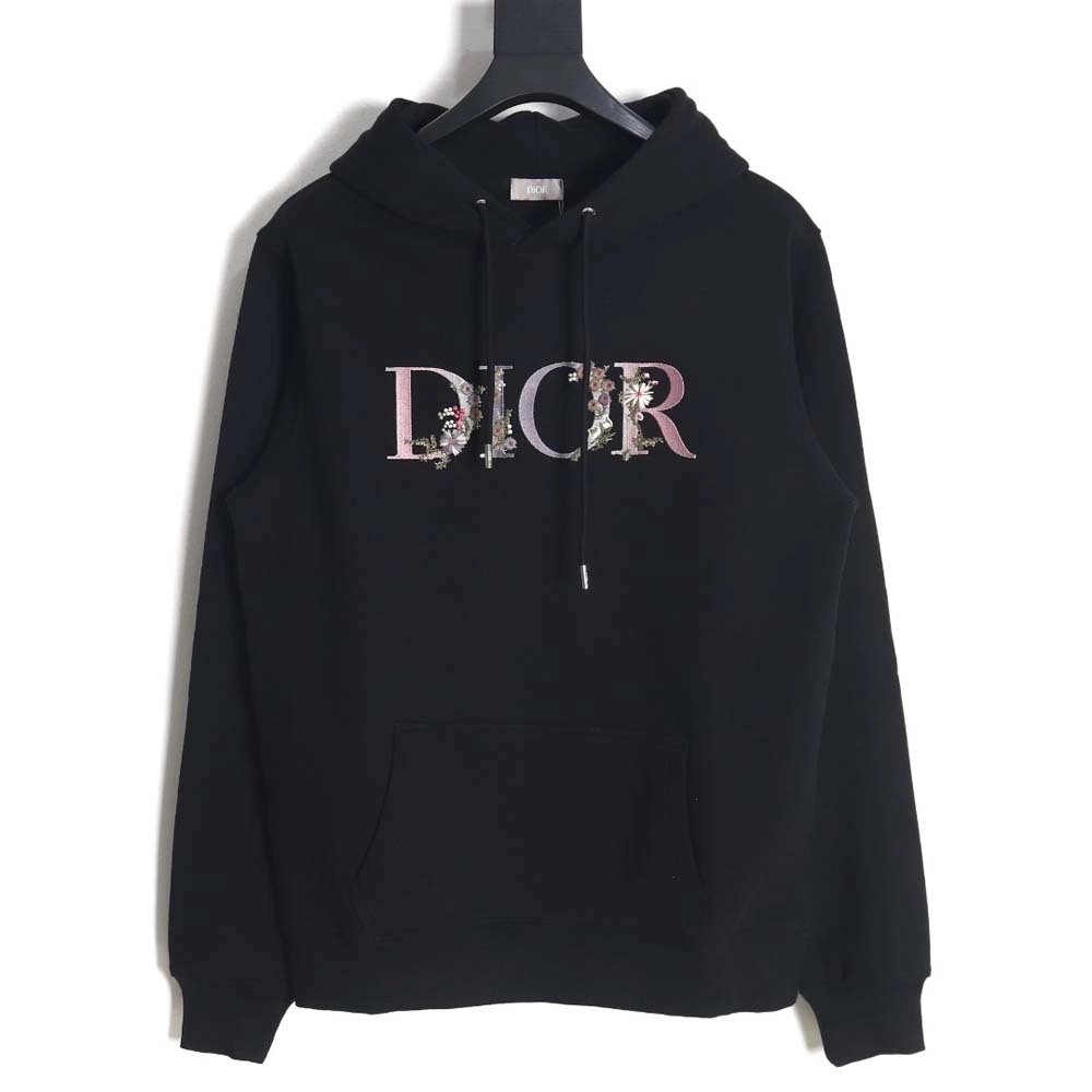 Dior Dior 22Fw gradient floral letter embroidered hooded sweatshirt_CM_1,Dior Hoodie,Hoodie,APPAREL