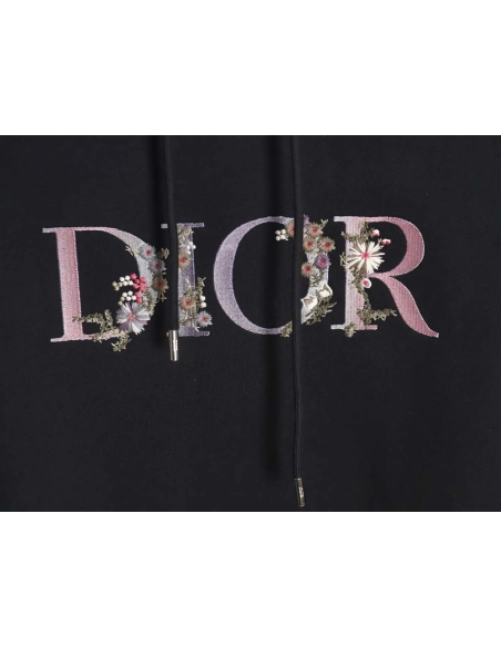 Dior Dior 22Fw gradient floral letter embroidered hooded sweatshirt_CM_1,Dior Hoodie,Hoodie,APPAREL