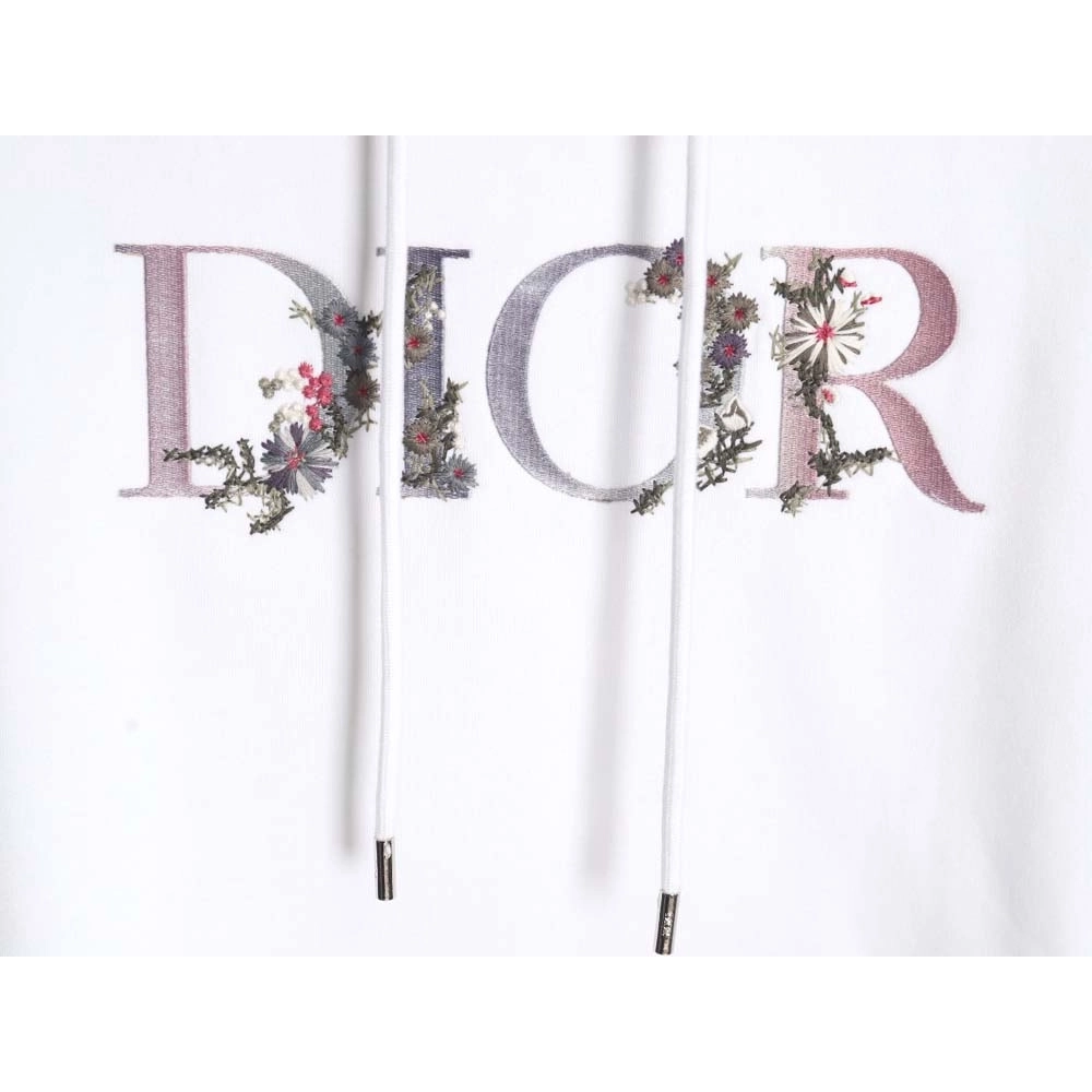 Dior Dior 22Fw gradient floral letter embroidered hooded sweatshirt,Dior Hoodie,Hoodie,APPAREL