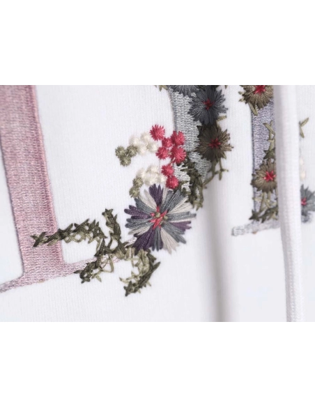 Dior Dior 22Fw gradient floral letter embroidered hooded sweatshirt,Dior Hoodie,Hoodie,APPAREL